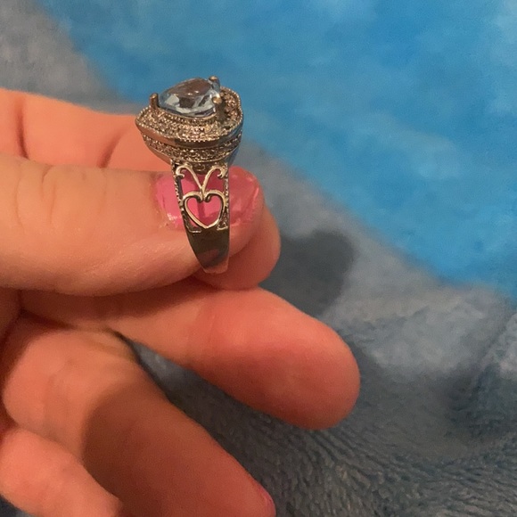Heart blue 7 Karis ring/ blue band ring - Picture 4 of 10